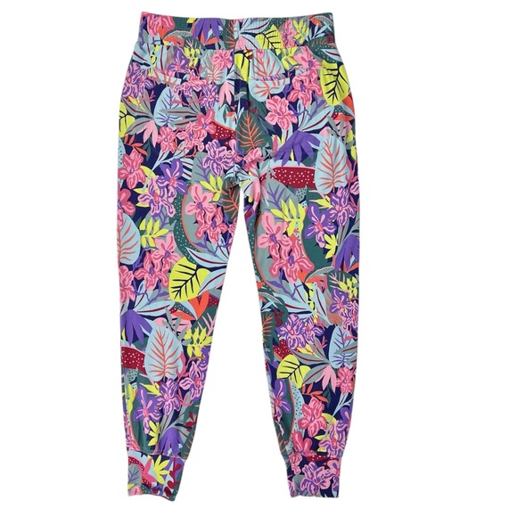 Cabi Bright Tropical Print Snappy Joggers Pants #5966 Pockets Size Small‎ - Picture 2 of 7